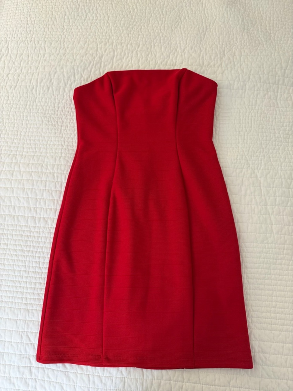 Herve Leger look alike - Morgan & Co. Strapless Red Dress